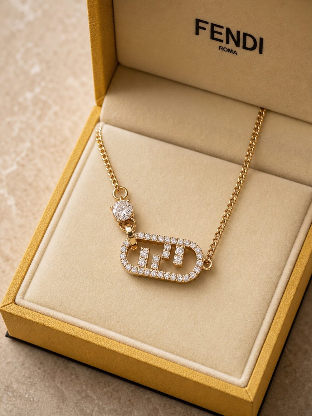 Fendi Modern Designer Necklace Style 2ai | New with Box - Picture 6 of 9